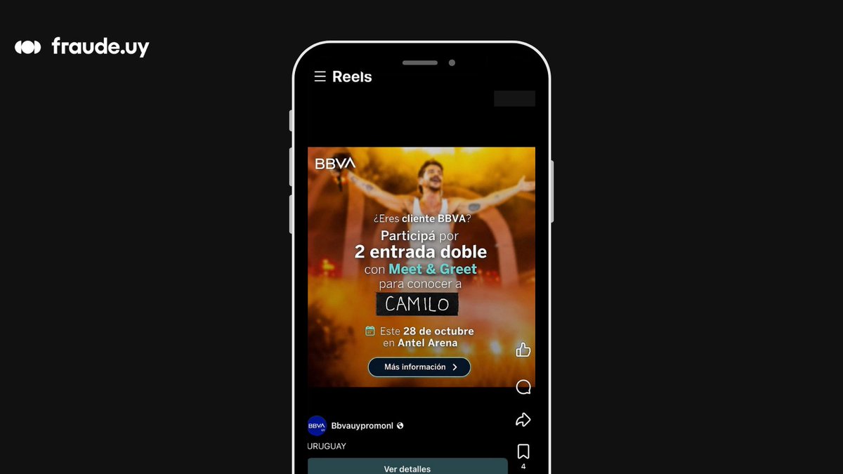 Fraudeuy's tweet photo. 🚨 ALERTA: cuidado con este falso sorteo de BBVA.

📲 Compartilo para que más personas estén alerta.
👉 Seguinos para enterarte de nuevos fraudes que circulan en Uruguay.
#FraudeUY #SeguridadDigital #Uruguay https://t.co/0TSK1t0LLa