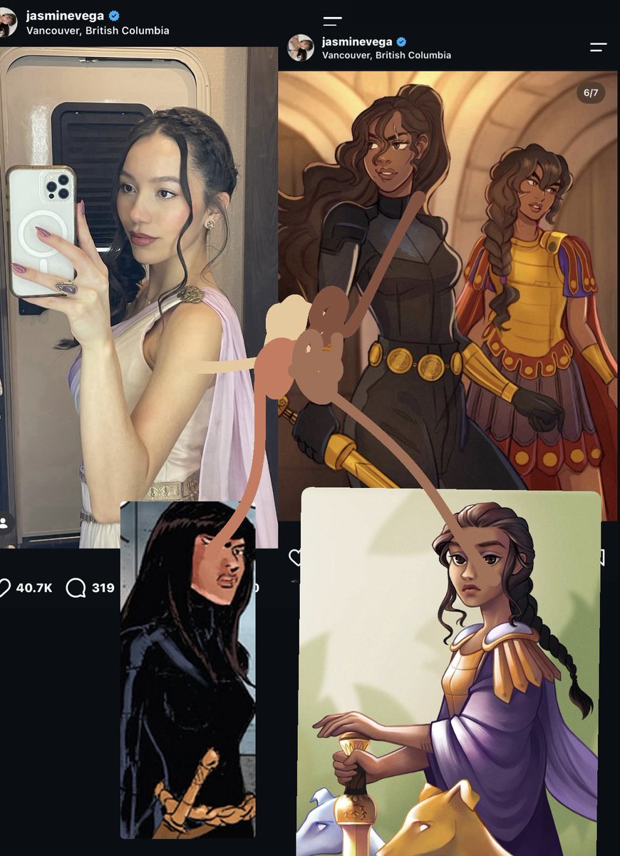 fierrowill's tweet photo. LMAO don’t play with me. her actress is wasian, spanish-filipina to be specific. hylla is a brownskinned west indian who isn’t light in any sense. not even in fanart of the good majority of official art, neither is reyna. 

and JV knows this she just didn’t gaf https://t.co/SUhw4WWSyK