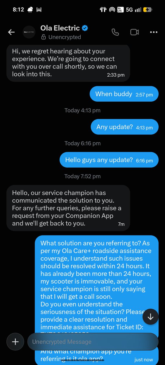 rabindramanohar's tweet photo. @OlaElectric @bhash Hi @bhash @OlaElectric what kind of service you guys providing it is literally frustrating for me https://t.co/SrcwaULoEA