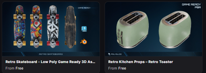 polyslicehq's tweet photo. Our Retro Skateboard and Retro Toaster is available to claim on FAB.
Check us out on FAB:
https://t.co/NvcG2wsaPp
#Fab #UE5 #unrealengine #blender #marmoset #blenderrender #3d #3dart #3dasset #sale #Retro #retro3d https://t.co/LTOyIi6EPS