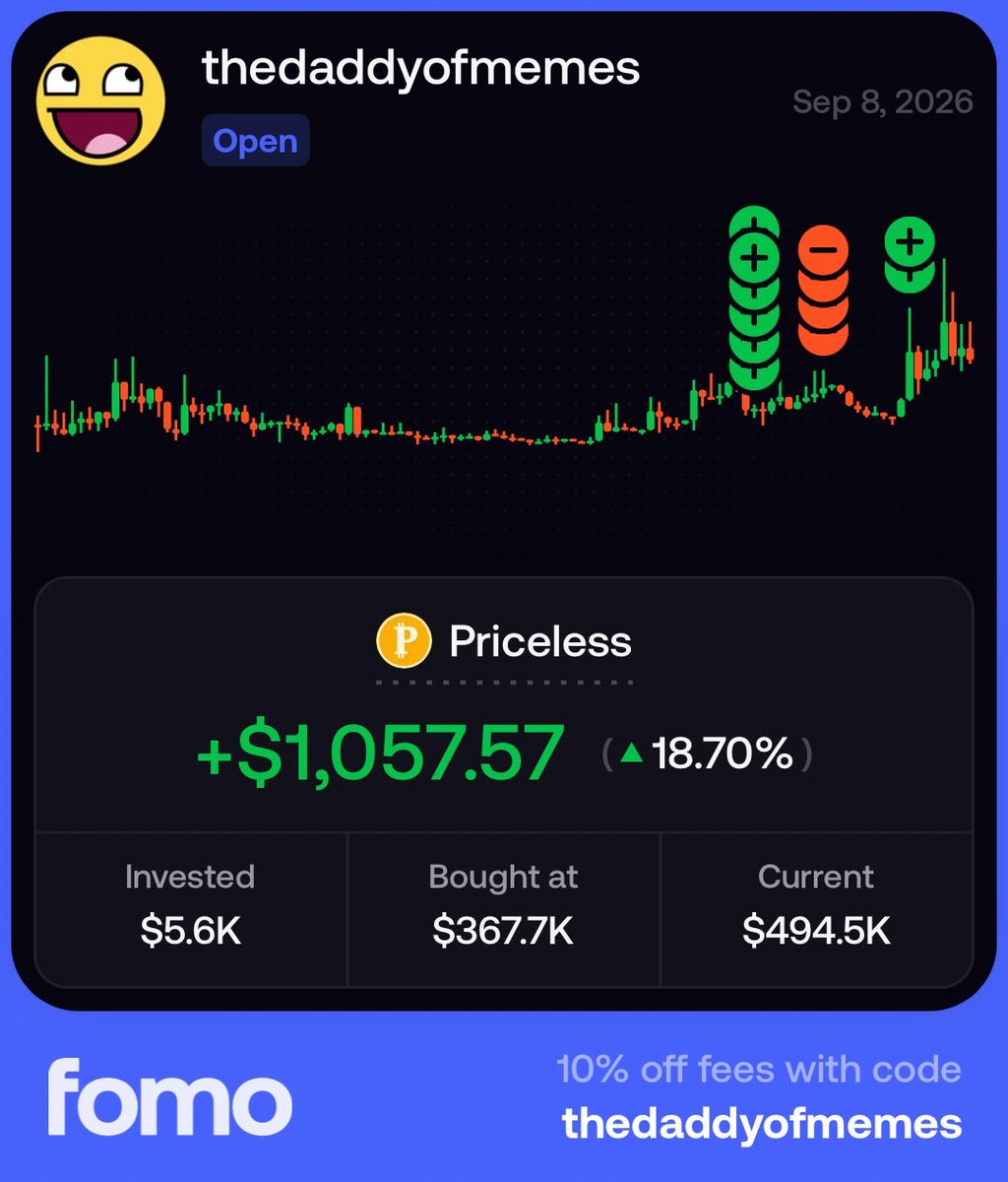 thedaddyofmemes's tweet photo. I’m impressed by the $Priceless community, community’s like this always win. This is what priceless means. https://t.co/hPdu28lKgw