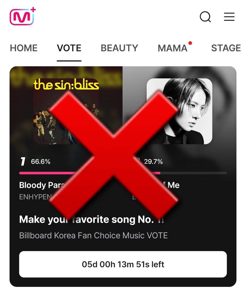 EvanVoting's tweet photo. [📢] NOTICE: BILLBOARD Korea Poll on Mnet

EVERS! This is regarding the BILLBOARD Korea poll on Mnet that we posted earlier.

We’ve seen how much energy and focus you’ve been putting into this poll, and we’re concerned that it might affect your energy and resources for the upcoming music show votings. While we truly appreciate everyone’s effort, we’ve decided that this poll will not be prioritized or pursued as a fanbase. This isn’t about giving up, we simply want to make sure that everyone’s votes, time, money, and effort are directed toward polls that matter more and where our support can have a bigger impact.

There are other Mnet polls that we need to focus on right now, so please pour your energy into these ongoing polls:
🗳️ September Comeback Bias
🗳️ CGV Cinema Screens

We also apologize for any confusion caused by our earlier post. We’re making this decision so we can stay focused and strategic with our resources, especially with the upcoming music show votings.

Please continue voting and encourage other EVERS to join us! 🙏