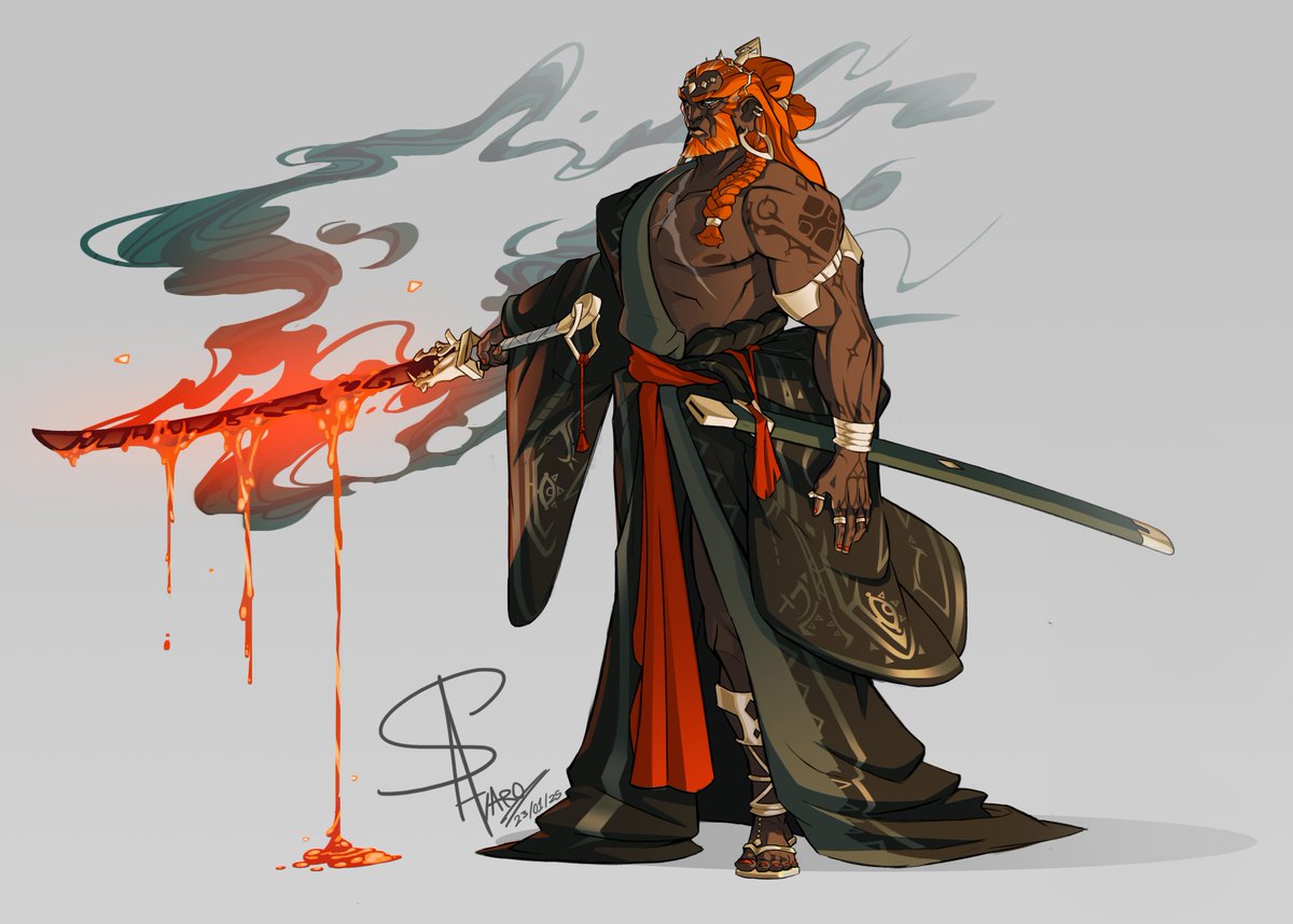 Axel_fraxel's tweet photo. I ended up liking the style much more than I originally anticipated, super excited for the remake ✨✨  

#ocarinaoftime #zelda #thelegendofzelda #ganondorf https://t.co/iUy0ftiT0U