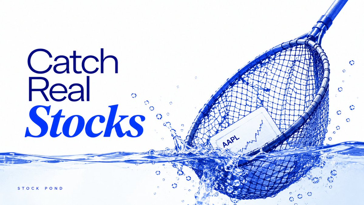 TryStockPond's tweet photo. Stocks usually live inside charts, watchlists, order books, and trading terminals. Stock Pond puts them somewhere completely different: a fishing game.

The experience is built on Robinhood Chain, combining on-chain infrastructure with a simple game loop. Players enter the pond, cast their line, and can receive tokenized stock rewards through the game. The result is an interface that makes financial assets feel more interactive without removing the underlying blockchain component.

Stock Pond is an experiment in what becomes possible when tokenized assets are treated as building blocks for new experiences rather than simply digital versions of traditional financial products.

The pond is live on mainnet.