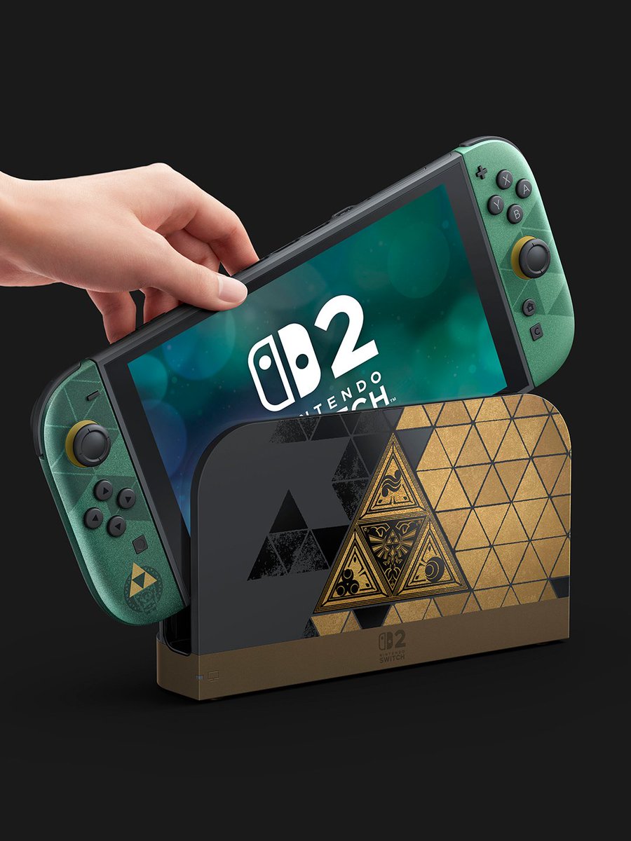 NintenNOW's tweet photo. Una consola temática Nintendo Switch 2 inspirada en el 40 Aniversario de The Legend Of Zelda se ha anunciado para el 29 de Octubre!!🔥💫 https://t.co/3M3QKz6muh