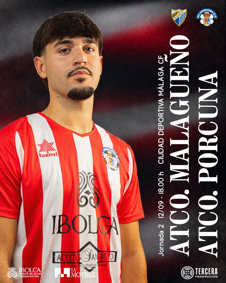 atporcuna's tweet photo. 🏆 Tercera RFEF
⚔️ Jornada 2
🆚 Atlético Malagueño 
🏟Ciudad Deportiva Málaga CF
🗓 Sábado, 12 de septiembre
🕒 18.00 h. https://t.co/tRy9eCvfMt