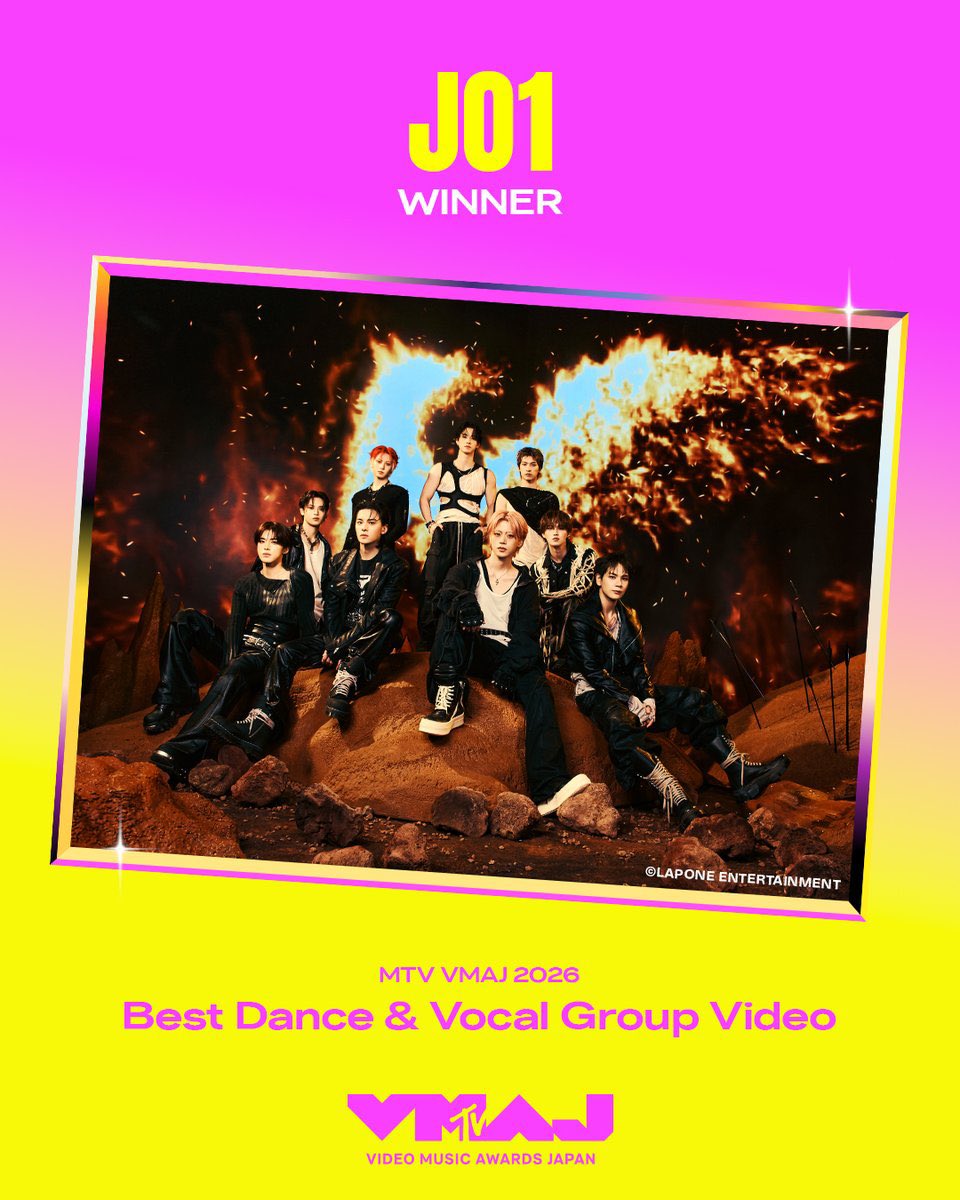 mjamjarenren's tweet photo. 💿MTV Video Music Awards Japan💿
#JO1 記念すべき5度目の受賞おめでとう㊗️
JAMの誇りだぁ👏😭
🏆2020年 「Rising Star Award」受賞
🏆2021年 「Best Dance Video」受賞
🏆2022年 「Best Live Performance」受賞
🏆2025年 「Best Asia Group」受賞
🏆2026年 「Best Dance &amp; Vocal Group Video」受賞🆕 https://t.co/TCfjmK7Cgc