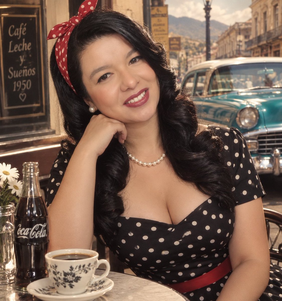 mary_y_ya's tweet photo. Según chat gpt  como vería en los años 50 s.    😊 https://t.co/yGyu4IksXx