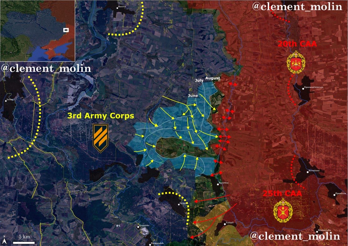 joni_askola's tweet photo. Recent great news from near Lyman, where the 3rd Army Corps liberated ~200 km² under strict OPSEC, shows why Biletskyi was given command of one of the two groupings defending the rest of the Donbas, while Redis and his elite 1st Azov Corps lead the second one. Real professionals https://t.co/bZgVfb31R3