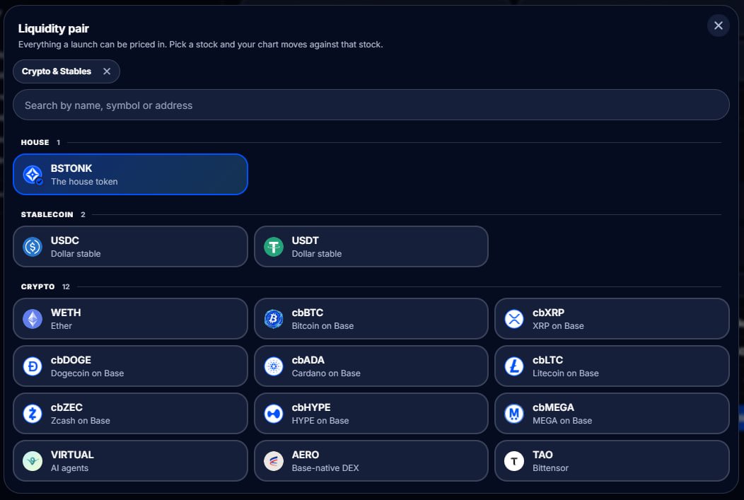 BaseStonk's tweet photo. SEVEN NEW MAJORS
XRP, DOGE, ADA, LTC, ZEC, HYPE, MEGA are live.

BONUS PAIRS:
wtNKE, wtMCD, wtINTC, wtGRND (+31 soon)

base:0x0f61edbfe6cd86024c0f210c0695b08df55fdfc9 @base 
https://t.co/eUhSDb8JCB https://t.co/9mXQQgl89u