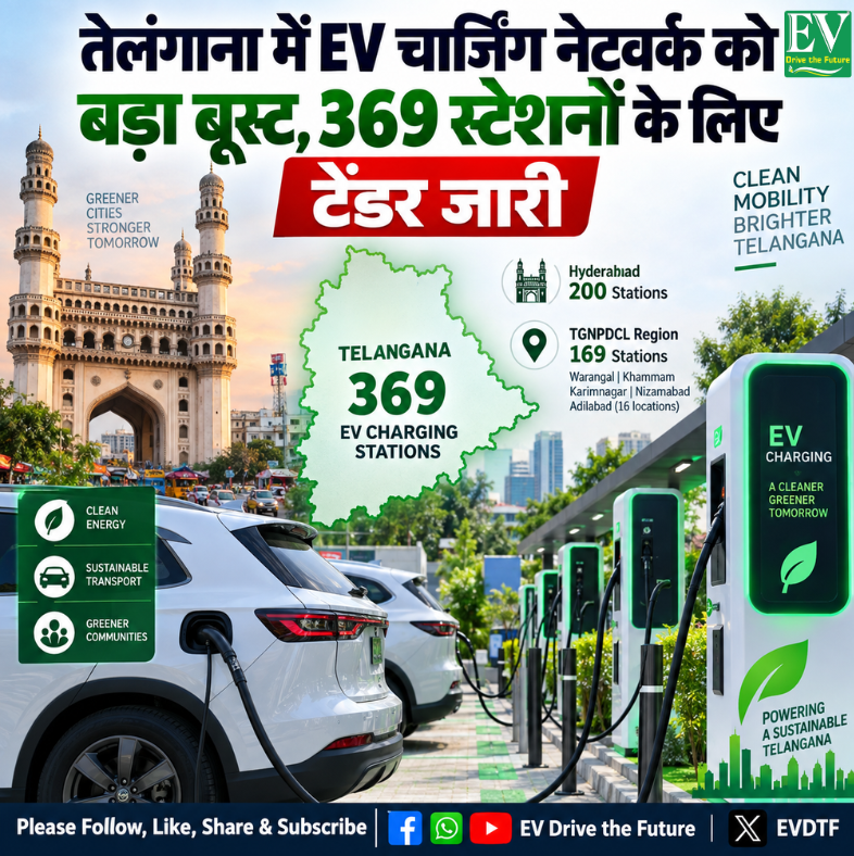 EVDTF's tweet photo. तेलंगाना में EV चार्जिंग नेटवर्क को बड़ा बूस्ट, 369 स्टेशनों के लिए टेंडर जारी

👉 पूरी खबर पढ़ने के लिए लिंक पर जाएं: https://t.co/kZCnNswm9v

📲 EV सेक्टर की ताज़ा और विश्वसनीय खबरों से जुड़े रहने के लिए WhatsApp Channel को फॉलो करें। 👇
https://t.co/OhpmjwcYWN https://t.co/g4RTNciliA