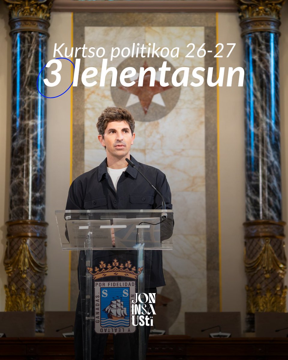 jon_insausti's tweet photo. ➡ Etxebizitza, ekonomia eta auzoak, nire lehentasunak

Septiembre marca el inicio de un nuevo curso con tres prioridades claras: la vivienda, la economía local y los barrios de Donostia.

#Donostia #SanSebastián #Donostiarra https://t.co/ROEFCJwN9R