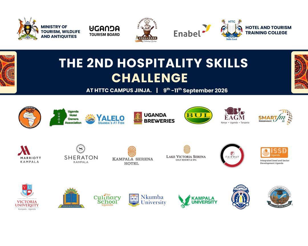 KyU_HICDept's tweet photo. Our champions are ready

Kyambogo University heads to the 2nd Hospitality Skills Challenge 2026 at HTTC Jinja (9–11 Sept) to compete in Cookery &amp; Cuisine, Pastry &amp; Bakery, and Rooms Division

Wishing our team the very best as they represent the Home of Hospitality with excellence https://t.co/u2ThE44Dki