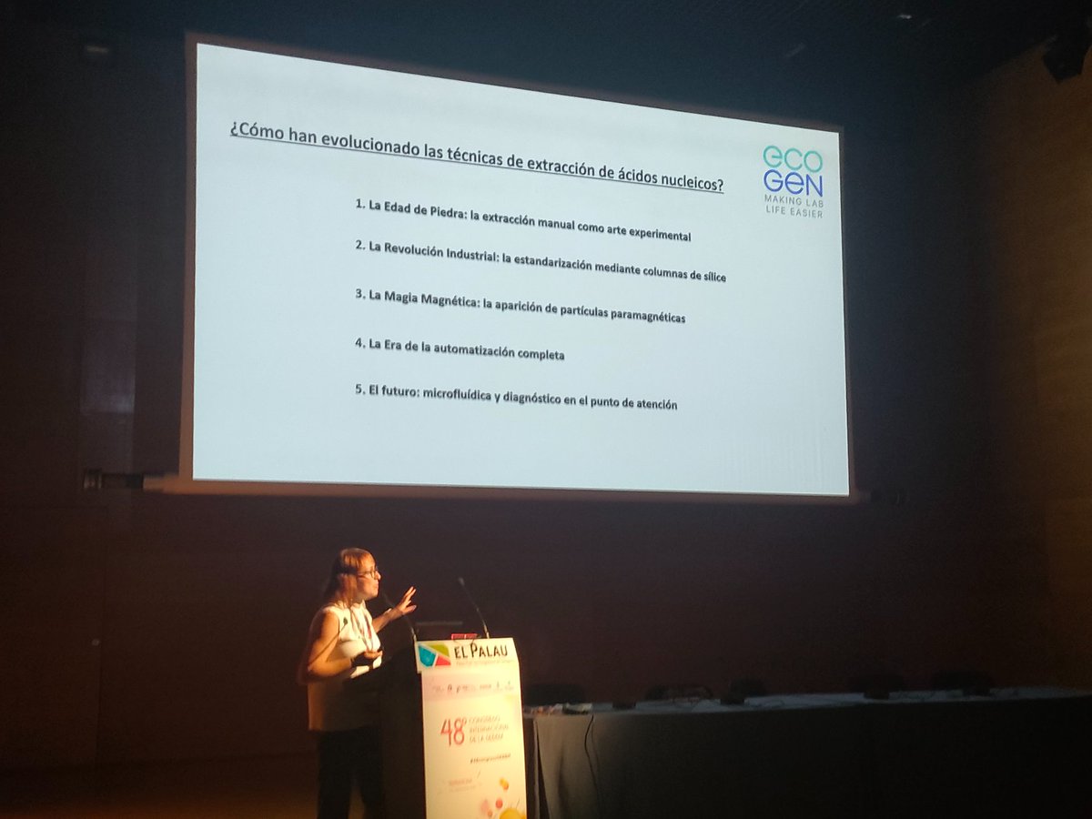 SEBBM_es's tweet photo. Llega el turno también de Laura Sanz-Sánchez de #ECOGEN con su ponencia:
“El fin de la Era Científico Artesano”
#48CongresoSEBBM #ConferenciaPatrocinador @universitatURV https://t.co/GPQrNk3RwB