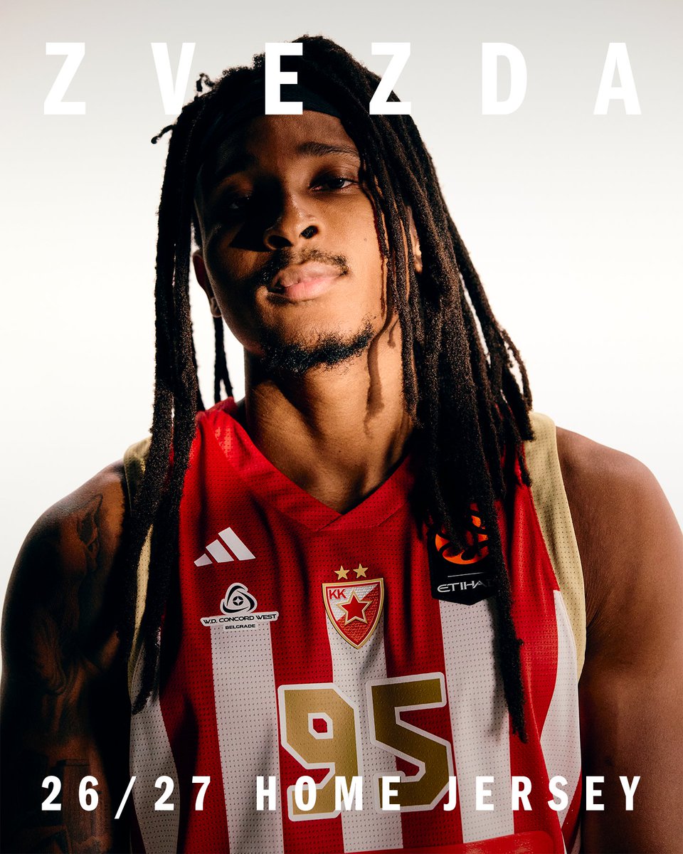kkcrvenazvezda's tweet photo. HOME JERSEY 2026/27 | BC Crvena zvezda Meridianbet Belgrade x adidas 🔴⚪🤩

@adidasHoops @adidas #kkcz #WeAreTheTeam https://t.co/GqOFFaTv3p