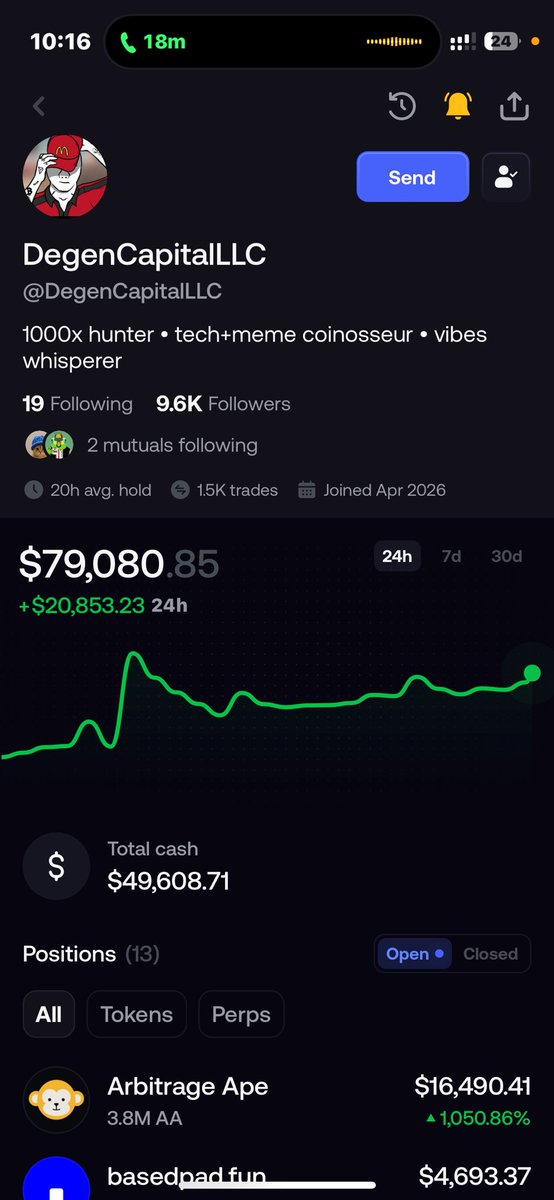 crypt0wiz__'s tweet photo. This is probably one of the most important things anyone can learn in crypto.

Just show up every single day. Study the runners. Understand why they ran, what narrative they’re pushing, what the community is doing, and why people are paying attention.

Eventually, you start developing that instinct. You begin to recognize the metas before they become obvious to everyone else.

And honestly, a lot of people are already doing this.

They’re in the trenches every day, creating content, studying charts, networking, finding like minded people and trying to learn the game.

The difference is that some people have the capital to put their knowledge to work, while others are still trying to find their starting point.Starting from zero is one of the hardest but I’m trusting God I’ll scale through soon . 

But that doesn’t make the effort any less valuable.

Seeing you come back from $0 three different times is honestly one of the things I respect most about your story.

Because it proves that the journey isn’t always about where you start. Sometimes it’s about how many times you’re willing to rebuild, learn, adapt and show up again.

Your phone home screen being Telegram and X pretty much says it all 

Stay in the trenches. Keep learning. Keep creating.

Eventually, the work compounds.

GM  @DegenCapitalLLC