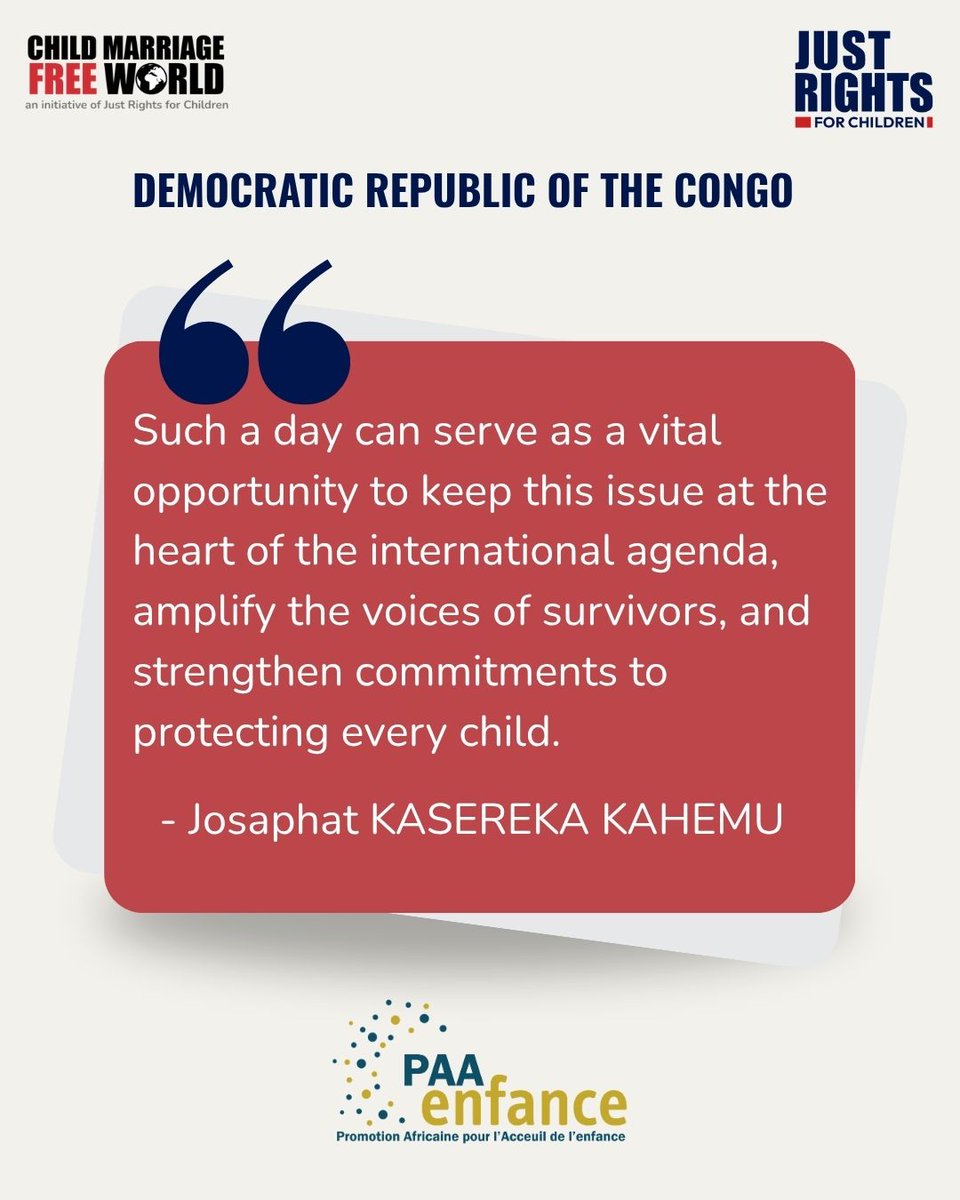 CMFreeWorld's tweet photo. This resolution is the result of years of work. 🙏

From 2024's pledging Week to the 2025 Interfaith Weekend to the 100 Days of Action, our partners showed up again and again in the fight to end child marriage.

This win belongs to all of you.
@JustRightsIntl @Bhuwan_Ribhu 

#ChildMarriageFreeWorld #InternationalDayAgainstChildMarriage
@WaynpeedL @youpeda @AGAPAO_RDC @MulengaKelvin13 @PAAenfance @SSronipah85495