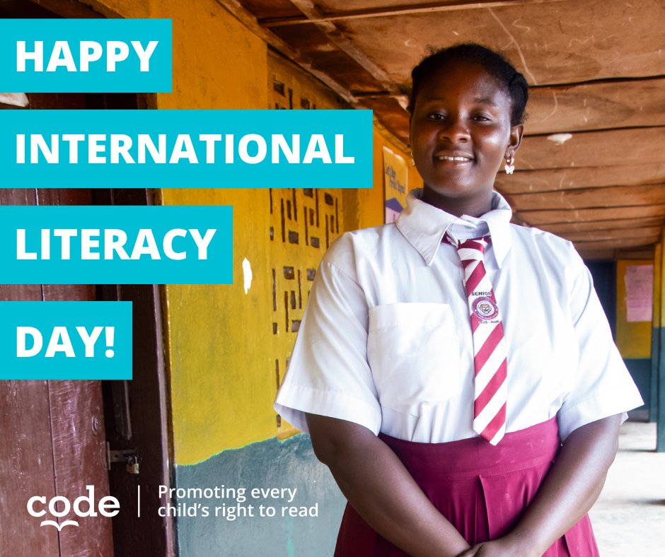 codengo's tweet photo. Today is International #LiteracyDay, and @UNESCO_DG Khalid El-Enany said it best: "we reaffirm literacy as a fundamental human right and a powerful force for transforming lives, economies and societies."

In Liberia, Grace is proof of what that looks like in practice. One of the first students to come through CODE and @wecarelib's GALI program, she recently graduated high school. A powerful milestone that started with learning to read.

Join us in celebrating literacy today, and every day. 📖🩵🚀