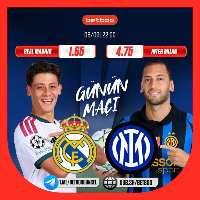 BetbooGuncelGir's tweet photo. Real Madrid 🆚 Inter Milan

⚽️ 🔥 Bedava Bahis Kulübü'ne hoş geldin! Promosyona katıl ve Cuma'dan bir sonraki Cumaya spor bahislerinde toplam 1.500 TL veya üzeri çevrim yap, 250 TL değerinde bedava bahis kazan.

Betboo Giriş ▶️https://t.co/XX50pqlVbo https://t.co/HwcsTHn4cL