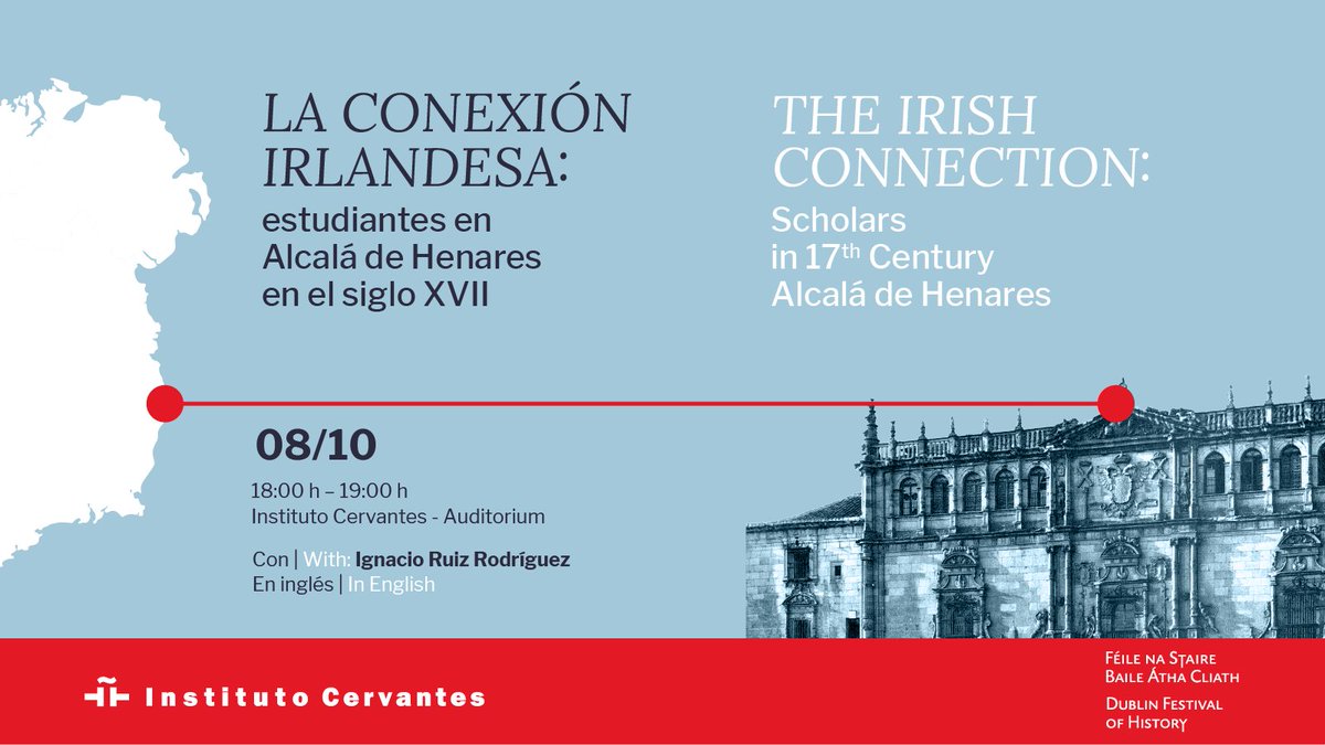 ICDublin's tweet photo. 🇮🇪🇪🇸¿Sabías que estudiantes irlandeses viajaron a Alcalá de Henares en el siglo XVII para formarse en teología?

El Dr. Ignacio Ruiz Rodríguez explora esta conexión histórica.

📅 8 octubre | 18:00 h | Dublin Festival of History.

🎟️Reserva tu plaza: https://t.co/IMTJMTylC9 https://t.co/sNg1NxQdr2