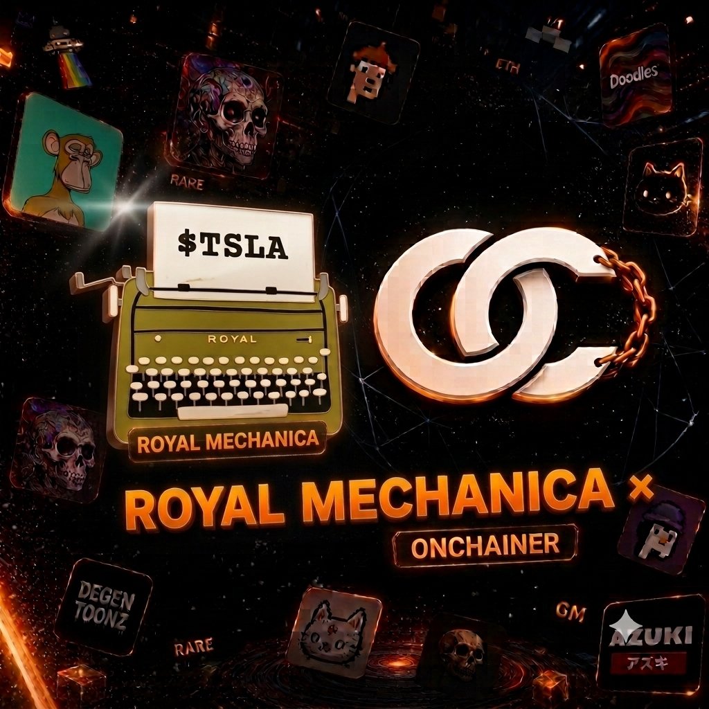 OnChainers_'s tweet photo. @OnChainers_ x @RoyalMechanica collab secured.

5x RoyalMechanica WL Giveaway

- follow: @RoyalMechanica and @OnChainers_
-retweet and tag a friend 
-drop evm address 

Try your luck here
- join wl: https://t.co/Lhd3sWQpHu

Ends in 6 hour https://t.co/6zulC1Gc3G