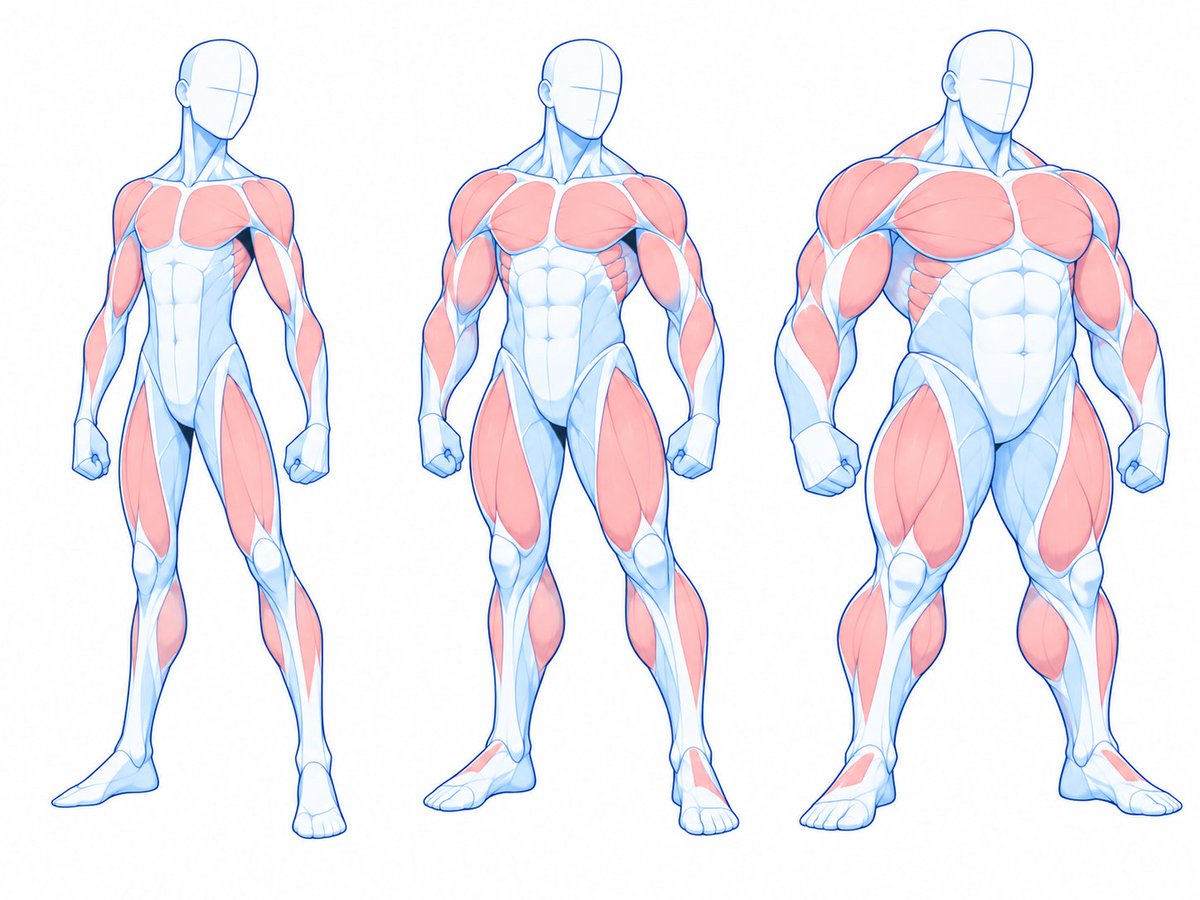 oldmanlux's tweet photo. Different body types, same anatomy principles. https://t.co/Y2HvtAs4pB