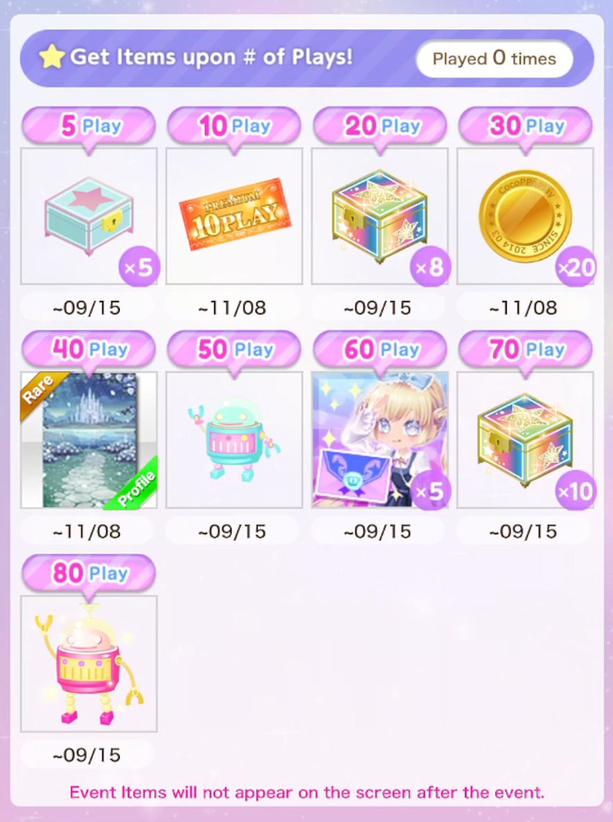 CocoPPaPlayWiki's tweet photo. Gacha and Promotions https://t.co/tLuUBO0LEj