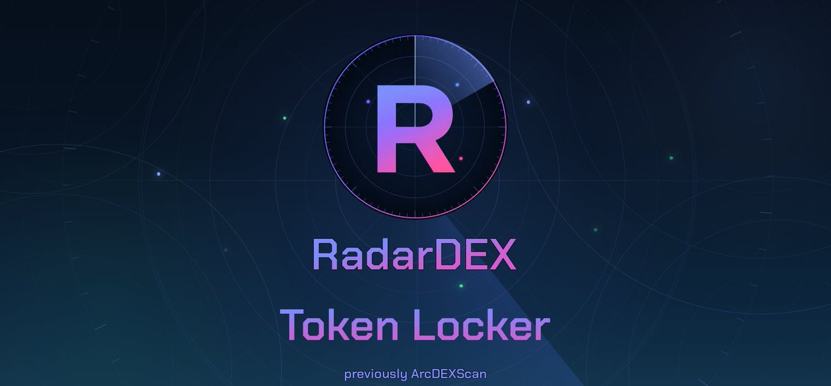 ArcDEXScan's tweet photo. 🔒 Introducing Token Locker on RadarDEX!

Lock team tokens or any allocation fully on-chain and trustless!
https://t.co/UgfZLSNfCc

✔️ Pick any token and amount, choose duration with optional linear vesting and lock!

🔒 Locks show on token page and in holders list
⏳ Live countdowns
✅ Claim when unlocked

ℹ️ Read full docs before lock: https://t.co/agT3ALy85y

Getting better every day, ready for Arc mainnet official launch on September 16 🛰