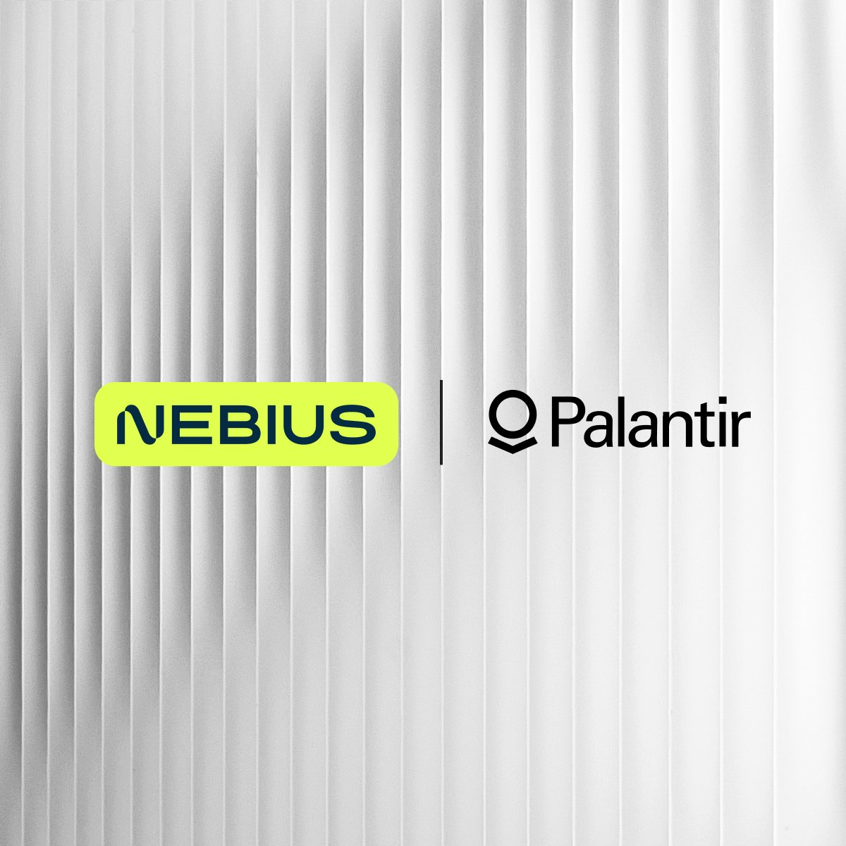 nebiusai's tweet photo. We are partnering with Palantir to bring trusted AI cloud infrastructure to Palantir’s commercial customers.

Palantir has named Nebius its preferred sovereign AI infrastructure partner.

Nebius compute and inference endpoints will run inside the Palantir enterprise perimeter – giving customers control over their compute, data, and models.

The partnership is based on a shared vision that open models, continually adapted using customers’ own data, can deliver better domain-specific intelligence while improving control and security.

Read the full press release: https://t.co/OxFxKSOrqr