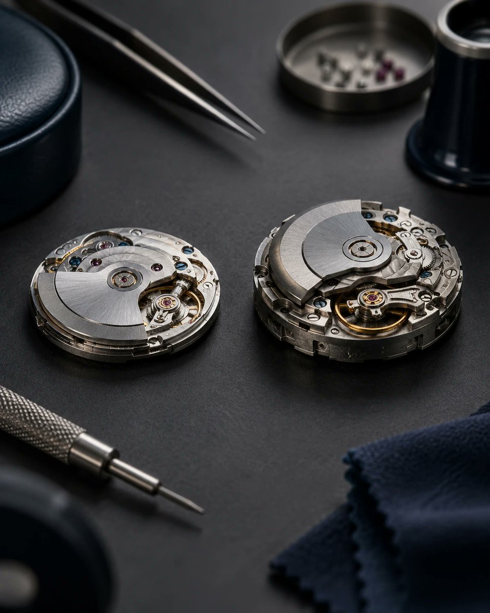 HuiPan1717's tweet photo. Miyota 9015 suits slim automatic builds: 3.9 mm, 28,800 bph, 42-hour reserve, hacking and manual winding. Choose it when refinement matters more than rugged value.
https://t.co/Ty3bK8kPf9
#Miyota9015 #Watchmaking https://t.co/M5vy1fLEWW
