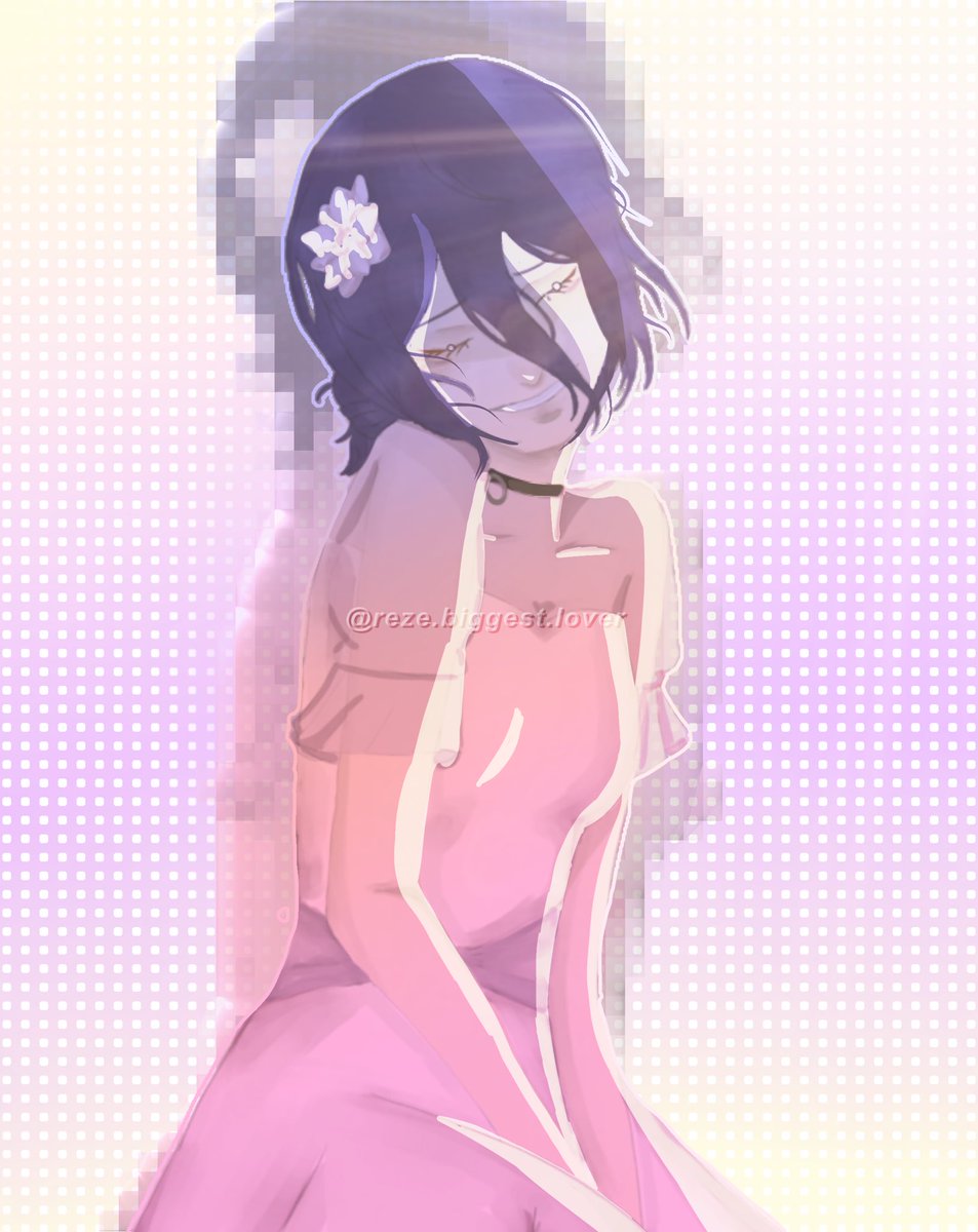 rezesonlyone's tweet photo. reze fanart made by me!! (the username on this fanart is my tiktok account) https://t.co/1cL2jMxhMS