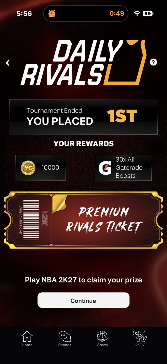 340Ailah's tweet photo. @NBA2K come on now. Prize was 5k. Thats 5 rec games https://t.co/Cx0Yat3Kr4