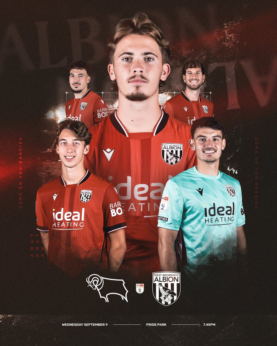 WBA's tweet photo. The Albion head to Pride Park. ❤️

𝗖𝗢𝗬𝗕! 🫶 https://t.co/CY2EcmFsEs
