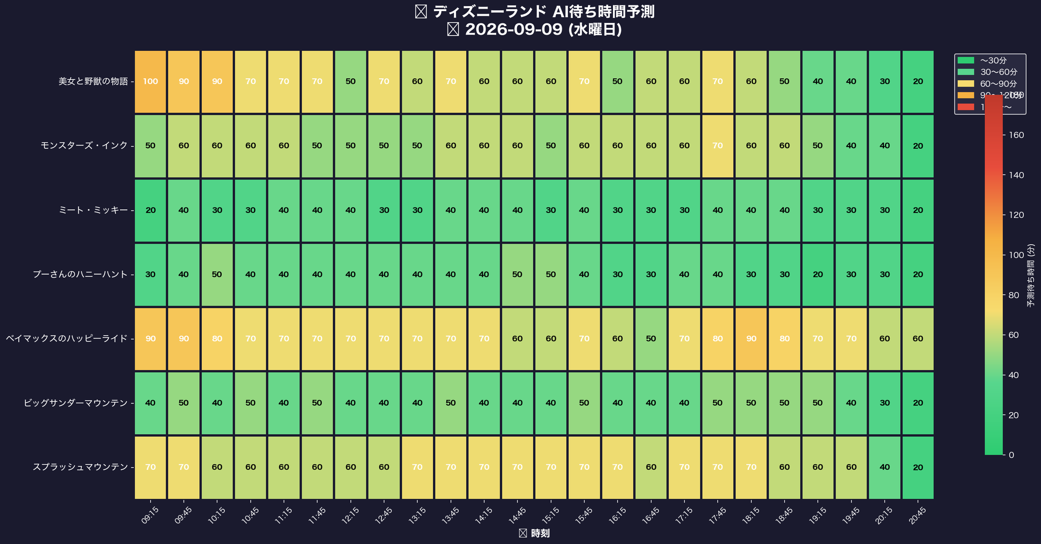 ディズニー待ち時間予報AI on X: 