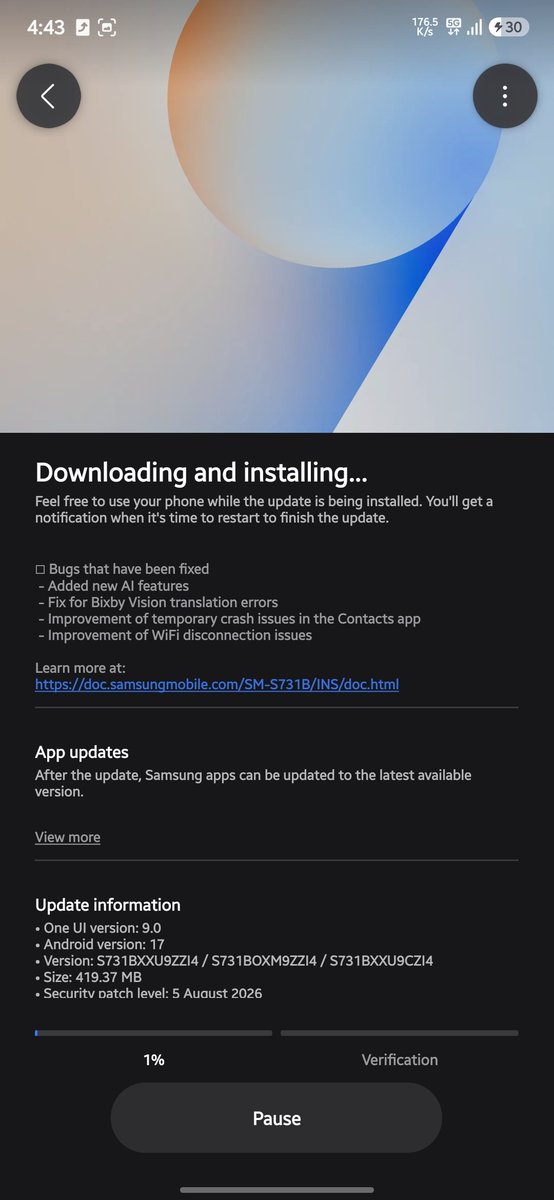 a__das92's tweet photo. @tarunvats33 Got second beta for S25FE https://t.co/YuhkbM28US