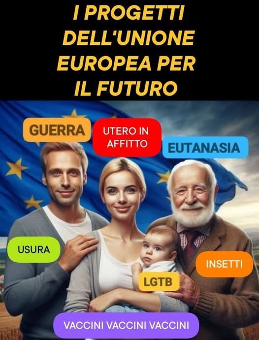 Francedi_angelo's tweet photo. @federalists This is the Europe: ethnic substitution, importation of crime, high cost of living, euthanasia, environmentalist follies, abortion, surrogate motherhood and enslavement of peoples through blackmail https://t.co/rybQ0GmOYR