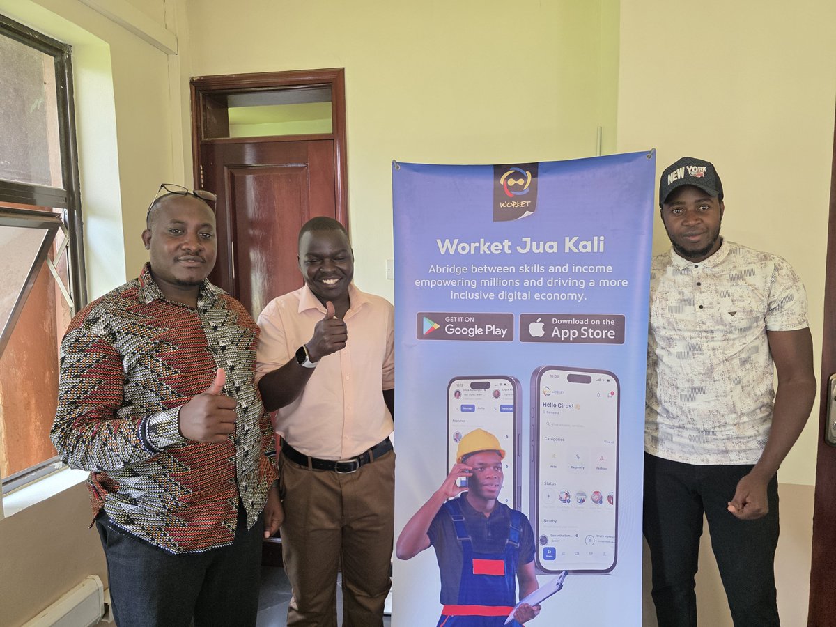 BruceMusimenta's tweet photo. Today at the Worket Solutions Ltd offices, we had a powerful conversation with Alex Ogwal @AlexOgwal5  of Sign Language for All  @signlanguage256 and representing   all deaf people of Uganda  on how we can leverage the Worket Jua Kali Project to expand opportunities for deaf persons.

We explored how their innovative application can help bridge the communication gap by connecting deaf people directly to employers, customers and clients—making skills, talent and enterprise more visible and accessible.

At Worket, we believe no skill should be hidden and no talent should be excluded because of disability. Through technology and strategic partnerships, we can build a more inclusive digital economy where every skilled person has a fair opportunity to work, grow and thrive.

Inclusion is not charity. It is opportunity. And technology can help us unlock it.

#WorketJuaKali #SignLanguageForAll #Inclusion #DisabilityInclusion #DigitalEconomy #YouthEmployment @Mglsd_UG @Mwesigwa_R @RayKamugisha @JaneBarekye @IamCarolPrimah  @MaamaKampala21 @Kar_othk256.