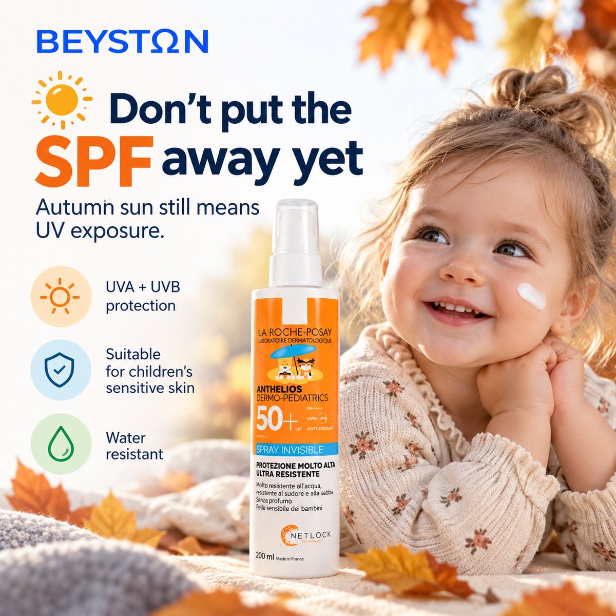 beystoncom's tweet photo. 🍂 Autumn is here — is your little one ready?

As the weather changes, a few gentle-care essentials can make all the difference. 💙 Keep baby skin moisturized, don’t forget SPF, choose gentle bath care, and keep nasal-care essentials close for stuffy-nose days.

#Babycare  #Baby https://t.co/dkVhusjwSW