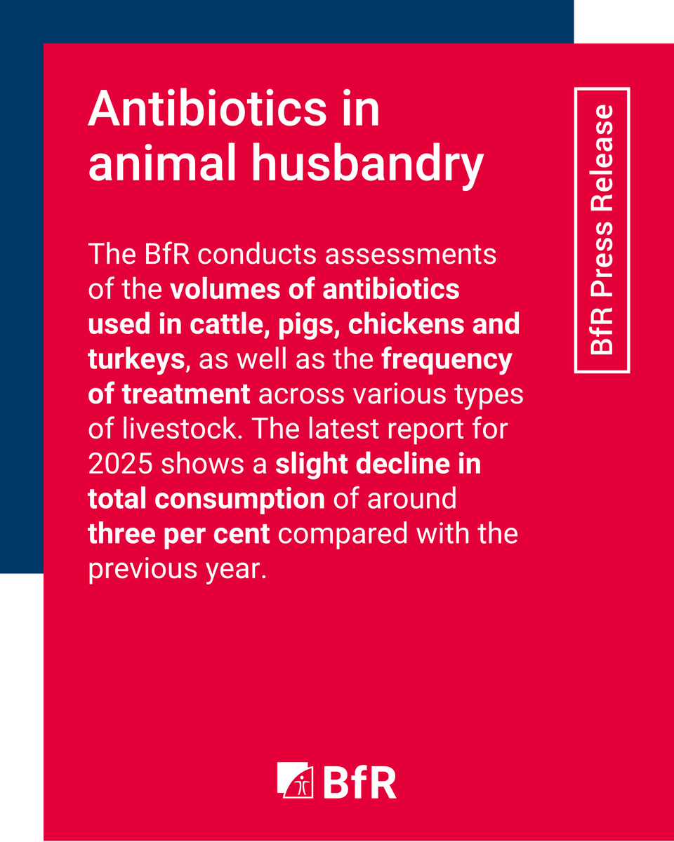 bfren's tweet photo. Antibiotics in animal husbandry: use falls slightly in Germany. There is potential for reduction in fattening herds

Learn more: https://t.co/sDaUbK894r https://t.co/dWvdXLSy7M