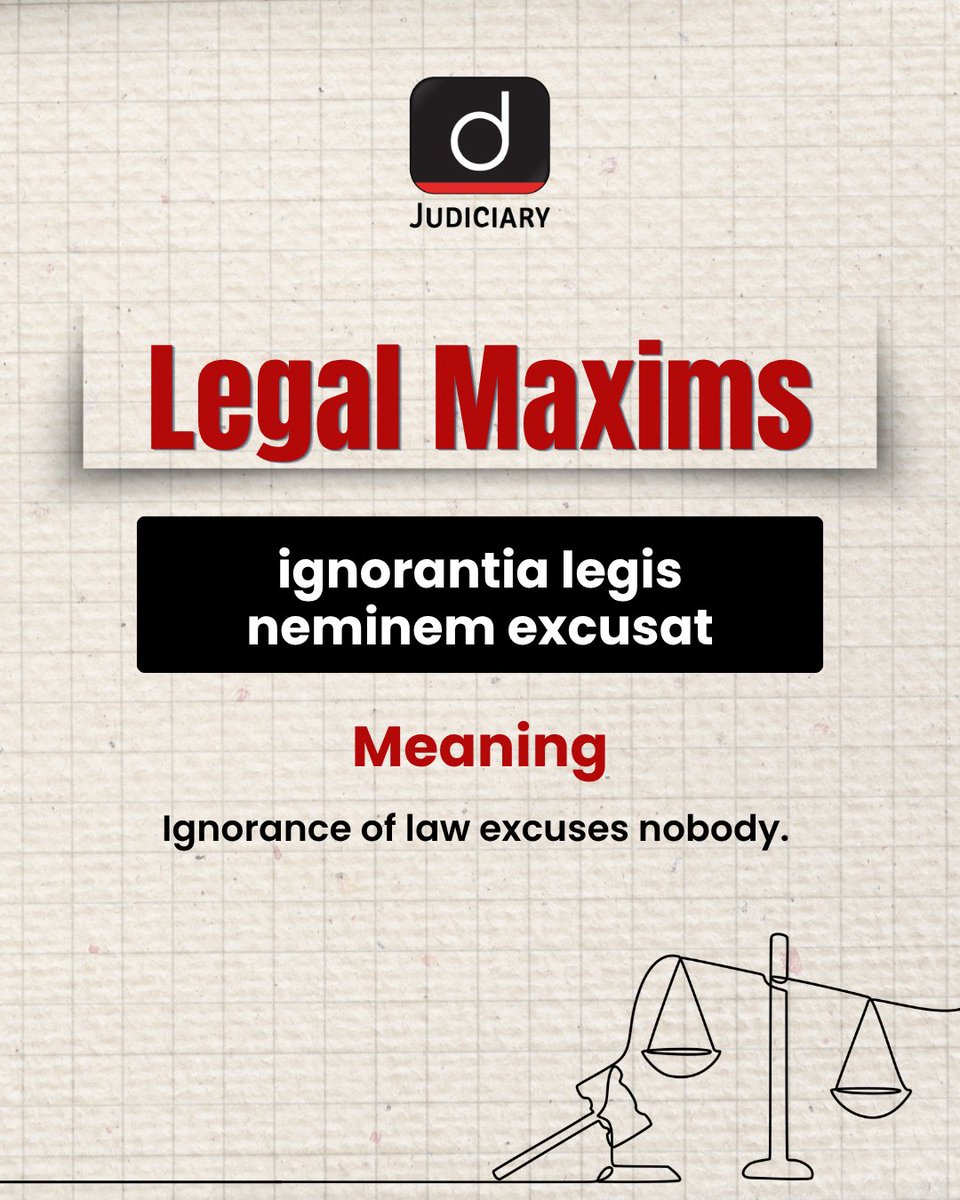 Law_Drishti's tweet photo. A journey from Latin origins to modern verdicts, revealing the lasting impact of Legal Maxims
.
#LegalMaxims #IndianLaw #Terms #Phrases #LegalMaximOfTheDay #LegalTerms #LanguageLearning #DrishtiJudiciary #TeamDrishti https://t.co/7nuonZGuJj