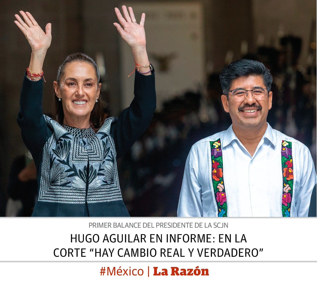 LaRazon_mx's tweet photo. #EnPortada 📰 | Hugo Aguilar destaca ahorros por más de 4 mil 700 millones de pesos en el primer año de la nueva etapa del Poder Judicial. También aseguró que se acabaron los privilegios y que el presupuesto de 2027 mantendrá una política de austeridad. 🇲🇽🏛️ 

https://t.co/1I4Fr0FbNE
#SCJN #PoderJudicial #Justicia #México