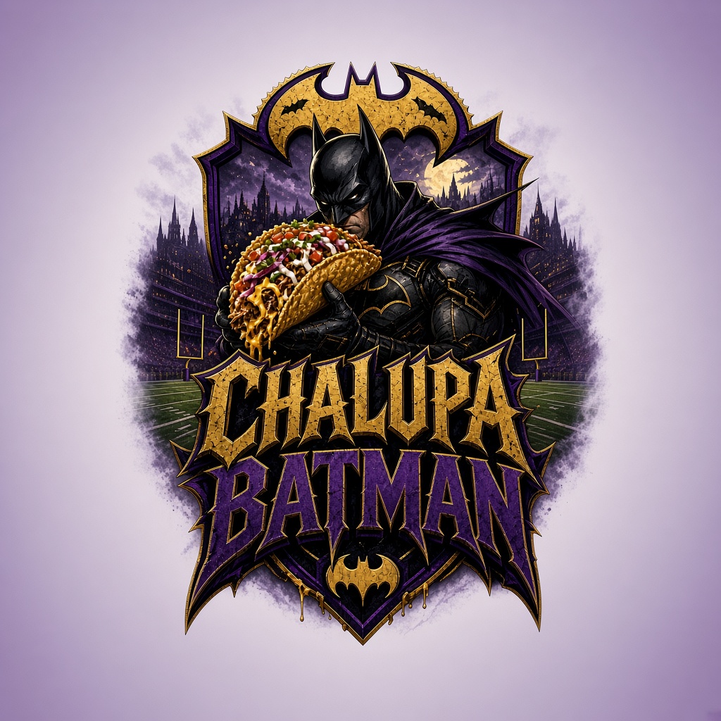 David_Cass_8's tweet photo. @TheFFBallers My Chalupa Batman logo https://t.co/Dqzwv2veMX