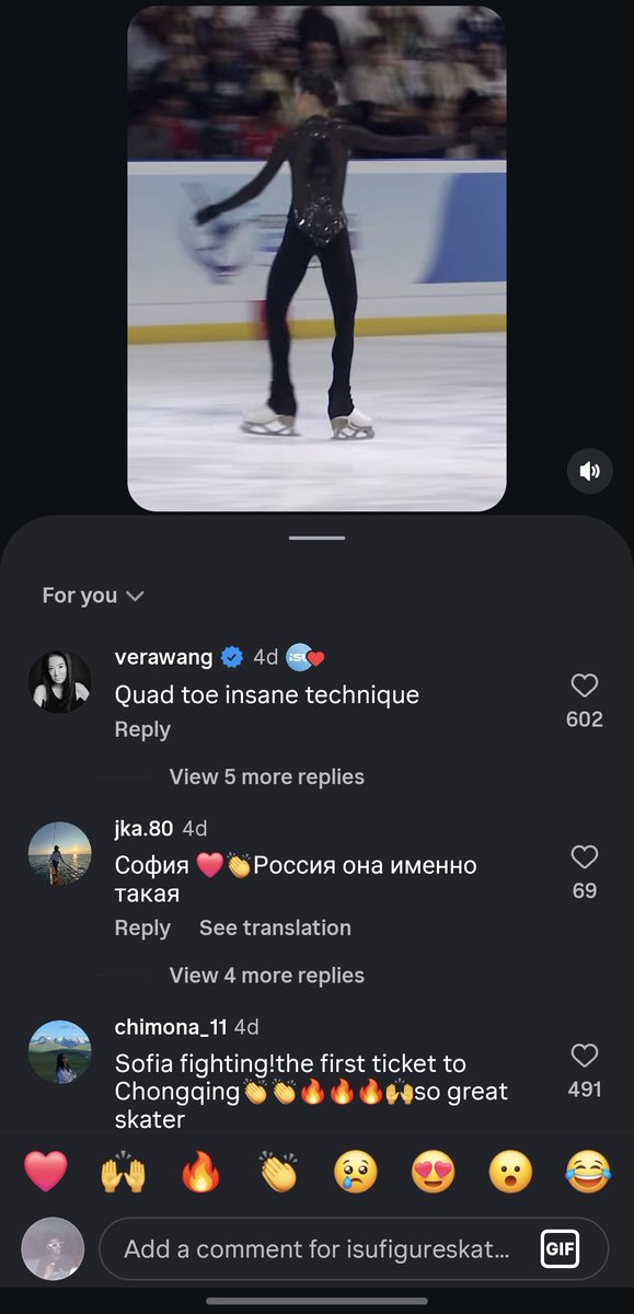 SoyEnjoyer_'s tweet photo. Even freaking fucking Vera Wang is impressed by Sofia’s quad toe https://t.co/Srmpo600QB