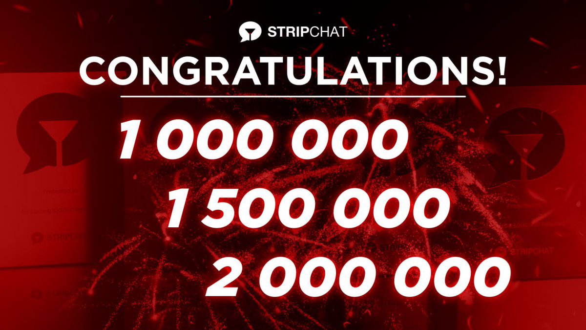 stripchat's tweet photo. 🖤 AUGUST’S BIGGEST FOLLOWER WINS RECAP ❤️

Three models reached impressive follower milestones in August, and we couldn’t be happier for them.

A huge shoutout to:
❤️ https://t.co/JlvBYuAe1R — 1.5 MIO followers
🖤 https://t.co/LzQfQdP7NH — 1 MIO followers
🖤 https://t.co/ed0PYUcYRq — 1 MIO followers

Here’s to the effort you’ve put into building your communities, growing your careers, and reaching this moment. 
Congratulations, superstars🍾🖤❤️