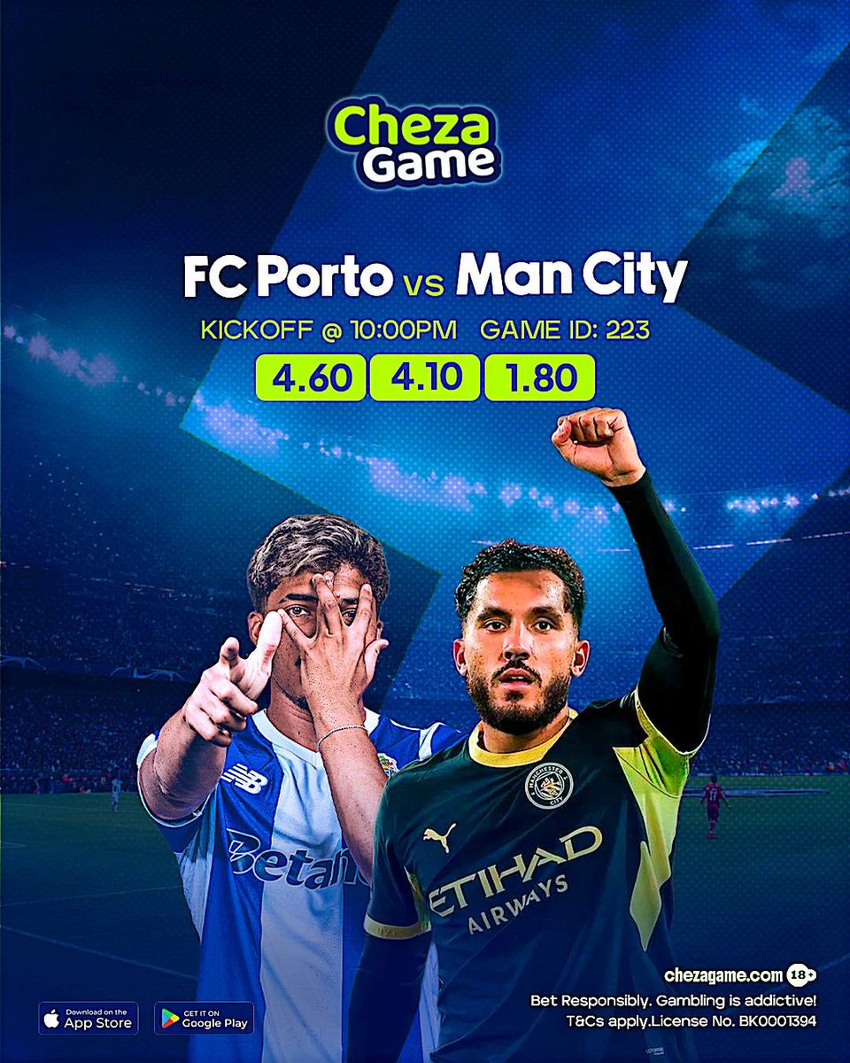 ChezaGameKE's tweet photo. UCL iko back!

Porto wanacheza na  Man City Estádio do Dragão

Both sides wako 100% domestic, but pressure iko juu. City wanatafuta ku-break poor away form, huku Porto wakiwa unbeaten

Nani anaanza na 3 points?

Seti bet yako na 100/= ushinde 1000/= hapa https://t.co/tNSsQufWUS https://t.co/btPob6SFuK