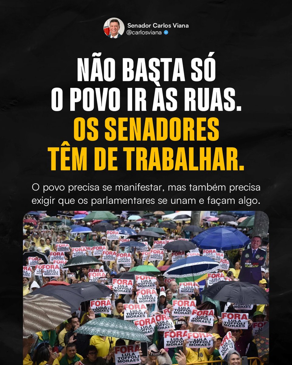 carlosaviana's tweet photo. Atenção BRASIL, agora é a hora! COBRE SEU SENADOR! https://t.co/Ds7DRfooHe