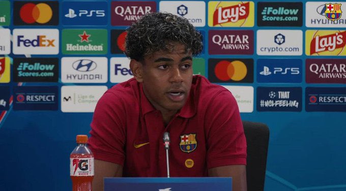 TRC20042's tweet photo. Lamine Yamal: “I think you only have to look at the teams that have won everything recently. Everyone has to PRESS, no matter WHO YOU ARE. If we want to win, we have to press. If we don’t, we’ll lose.” #fcblive 🔥 https://t.co/Rnk0swKVGu