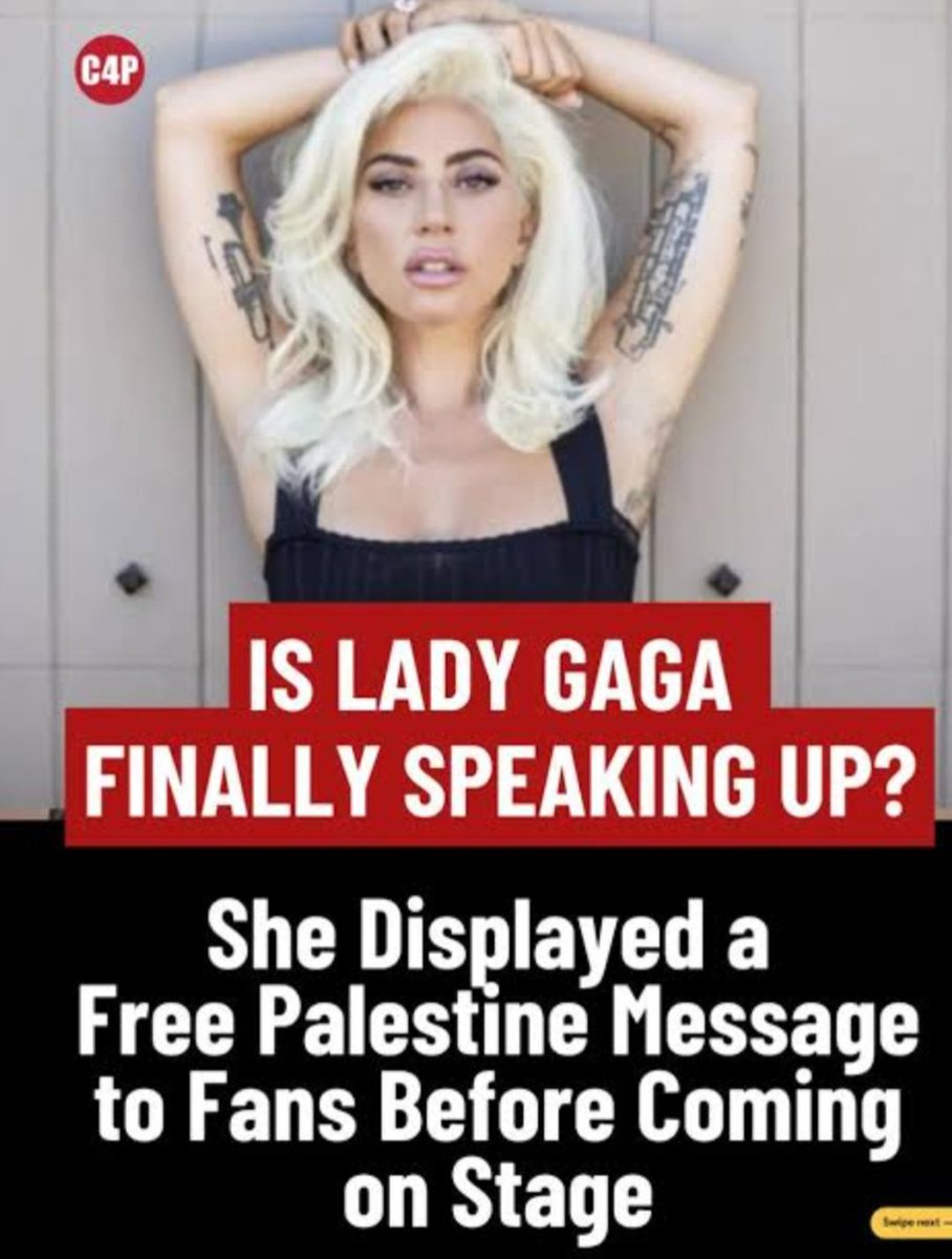 EmoJoshy1's tweet photo. Fun fact: Lady Gaga's foundation published a story with a Palestinian poet and activist talking about mental health and how the atrocities happening have impacted him.

She also personally requested a Palestinian fashion designer whose mother was displaced from Palestine. https://t.co/aQig0xquyw