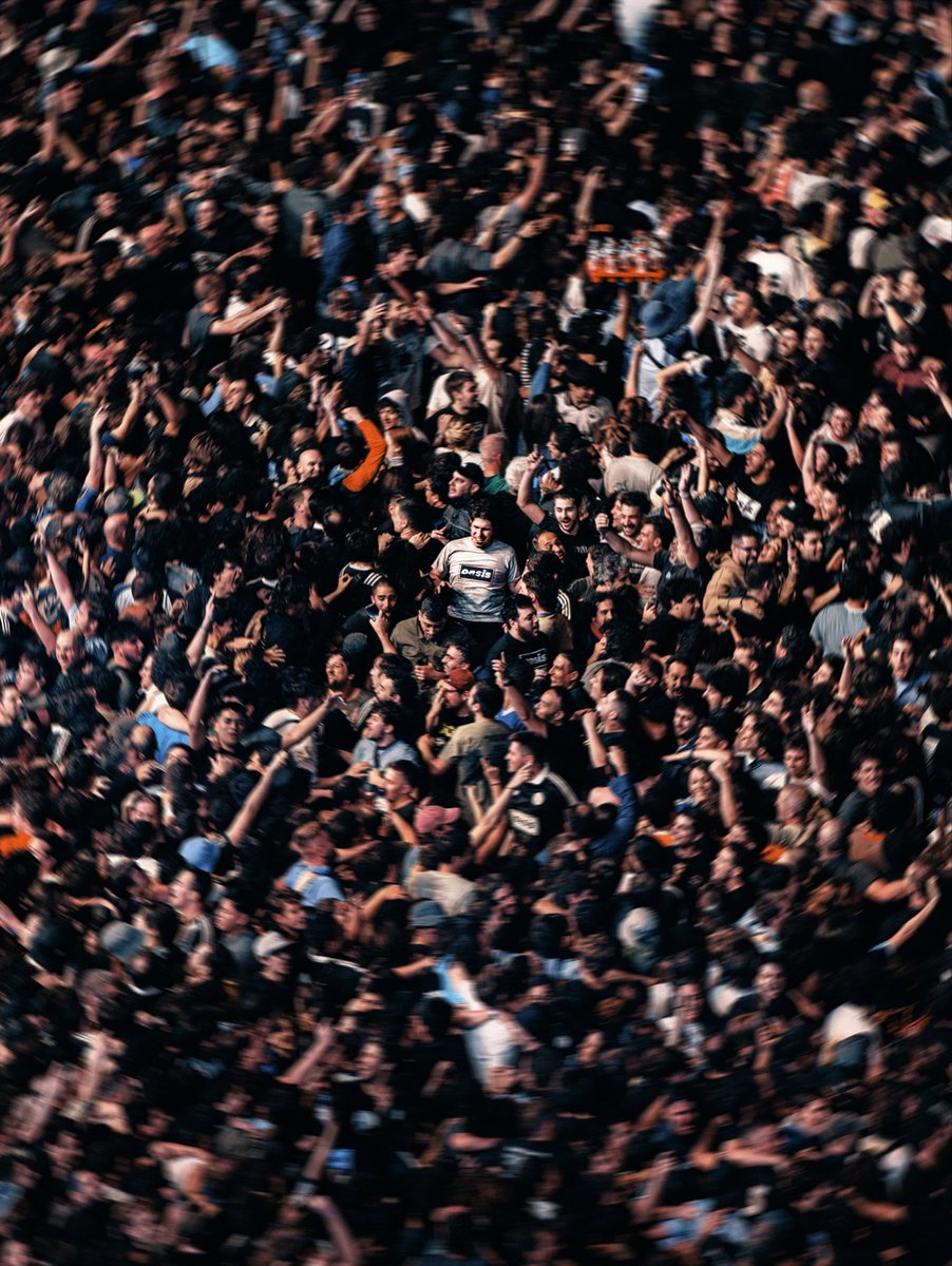 joshuahalling's tweet photo. it’s always an honour to be recognised for capturing a certain tour or moment in time but to have a photo like this one up for an Abbey Road award, really does sum up the pure chaos, unity, energy and joy last year brought to so many people all around the world in a single frame https://t.co/9Iv6yoQHTq