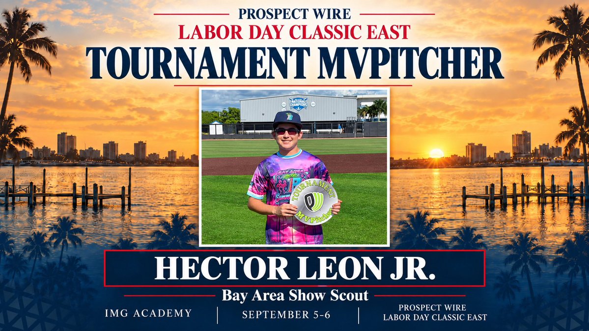 ProspectWire's tweet photo. 2026 Labor Day Classic East
September 5-7 / IMG Academy
Upperclass Division
#PWBaseball👷🌴 https://t.co/OAxoaqL6OQ